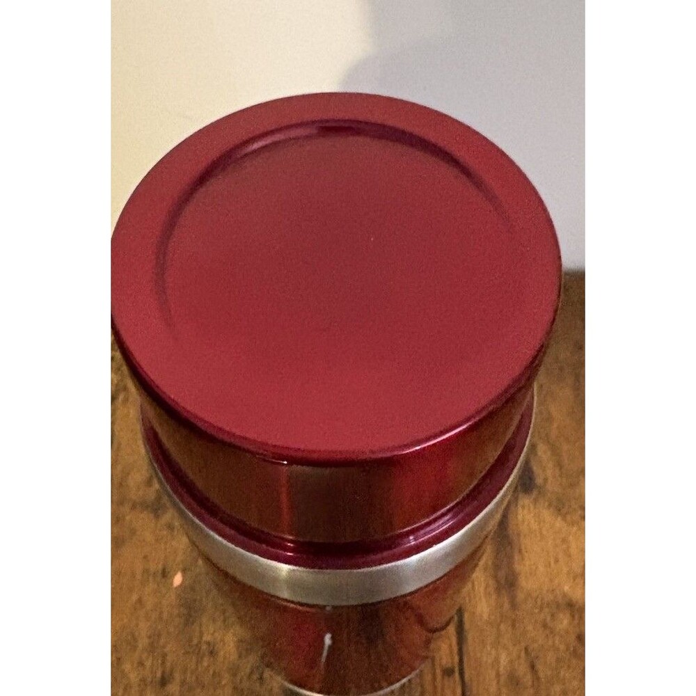 2008 Starbucks 17 oz Stainless Steel Thermos Tumbler - 8.5" - Red